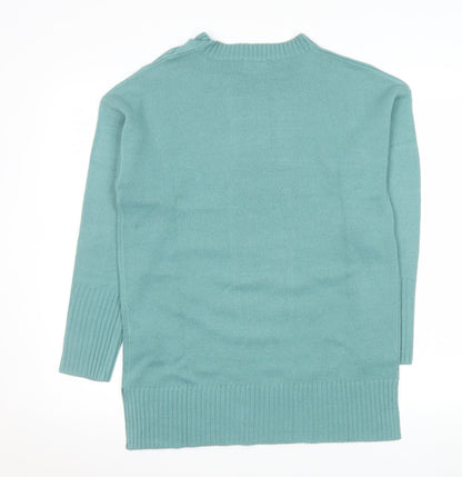 Womens UK Size 10/12 Damart Green Pullover Jumper