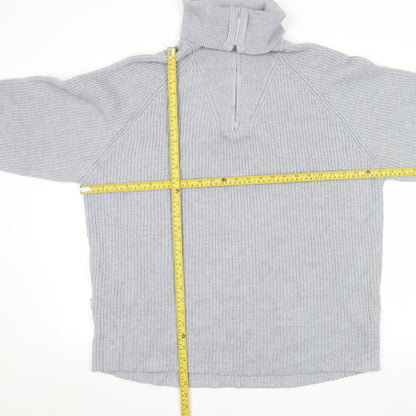 Mens UK Size L Pull & Bear Grey 1/2 Zip Jumper
