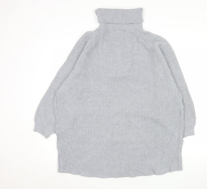 Mens UK Size L Pull & Bear Grey 1/2 Zip Jumper