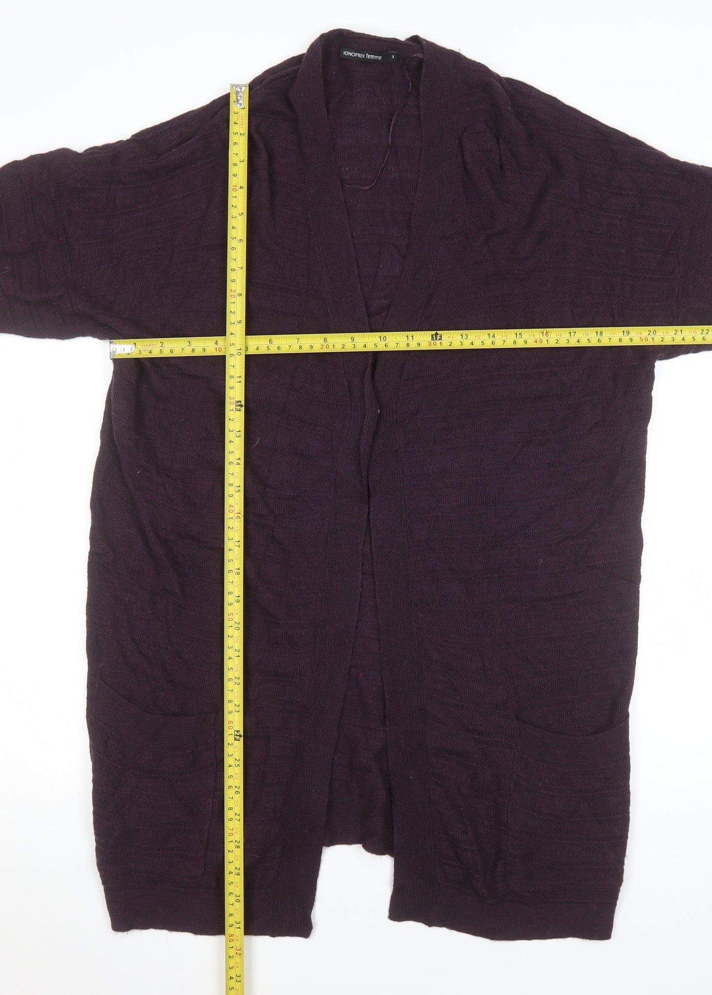 Womens UK Size 14 Monoprix Femme Purple Cardigan Jumper