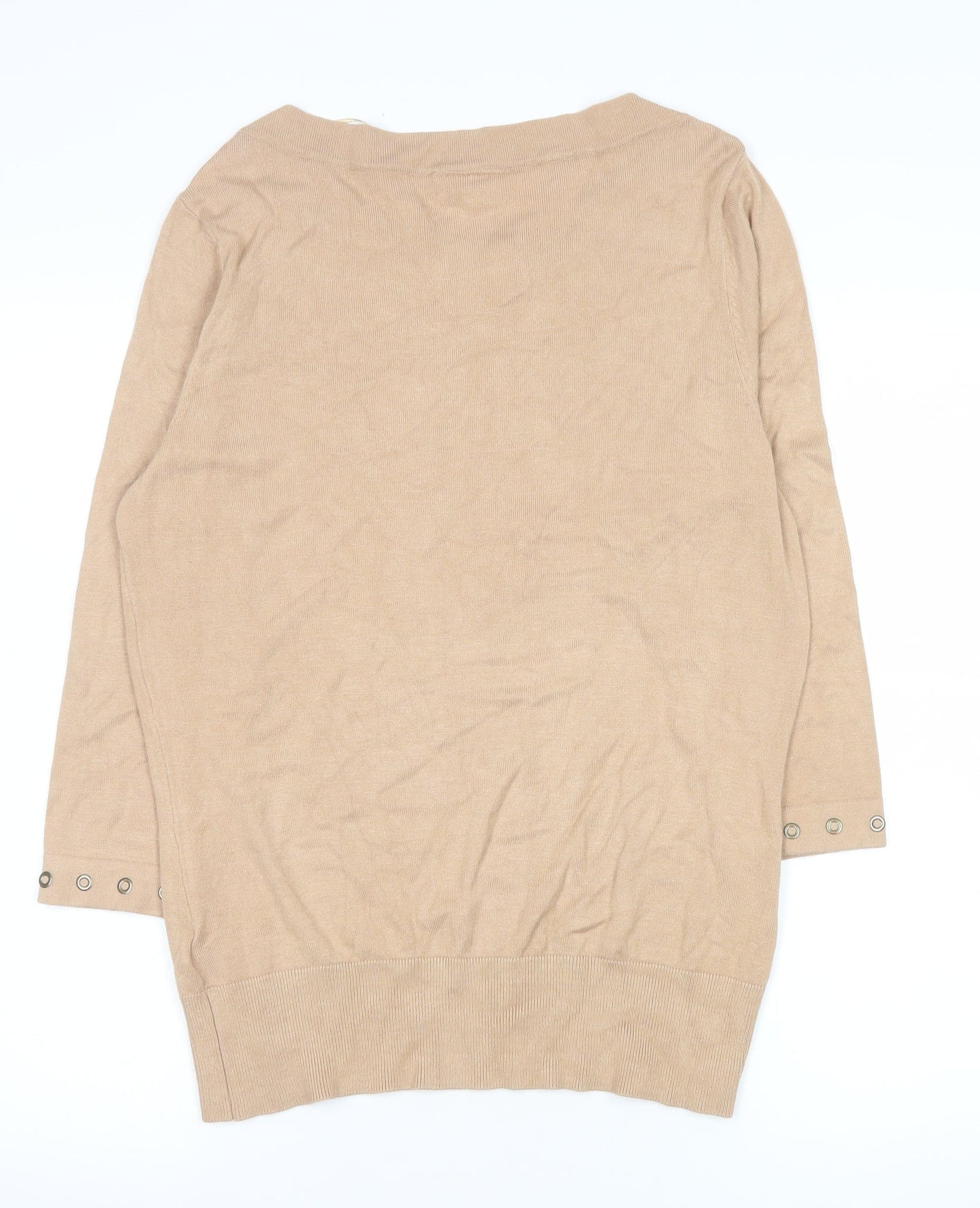 Womens UK Size 14 Wallis Beige Basic Blouse