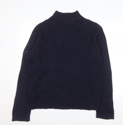 Mens UK Size M Nautica Blue Pullover Jumper