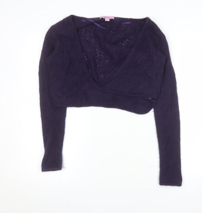 Womens UK Size 12 Monsoon Purple Wrap Jumper