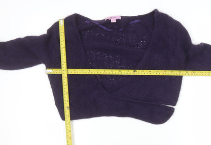 Womens UK Size 12 Monsoon Purple Wrap Jumper
