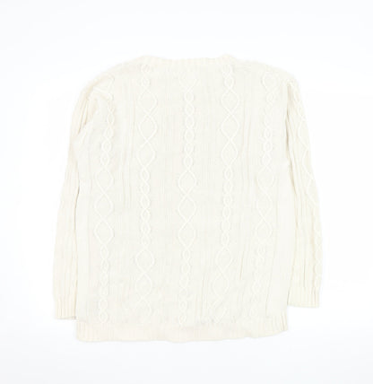 Mens UK Size S Rowland's Ivory Pullover Jumper