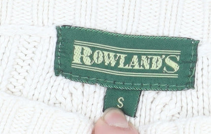 Mens UK Size S Rowland's Ivory Pullover Jumper