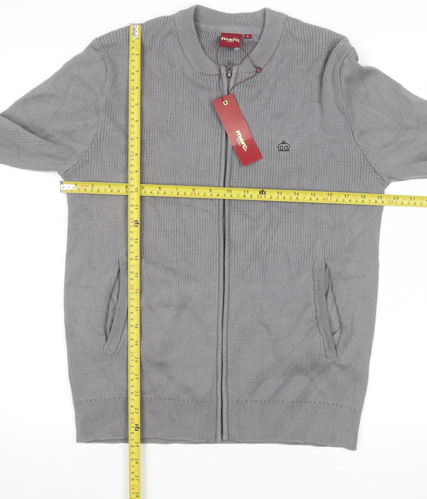 Mens UK Size S Merc London Grey Basic Jacket