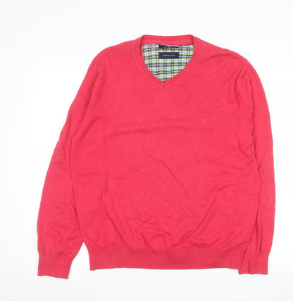 Mens UK Size M Ben Green Red Pullover Jumper