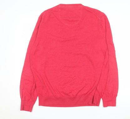 Mens UK Size M Ben Green Red Pullover Jumper