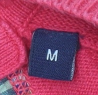 Mens UK Size M Ben Green Red Pullover Jumper