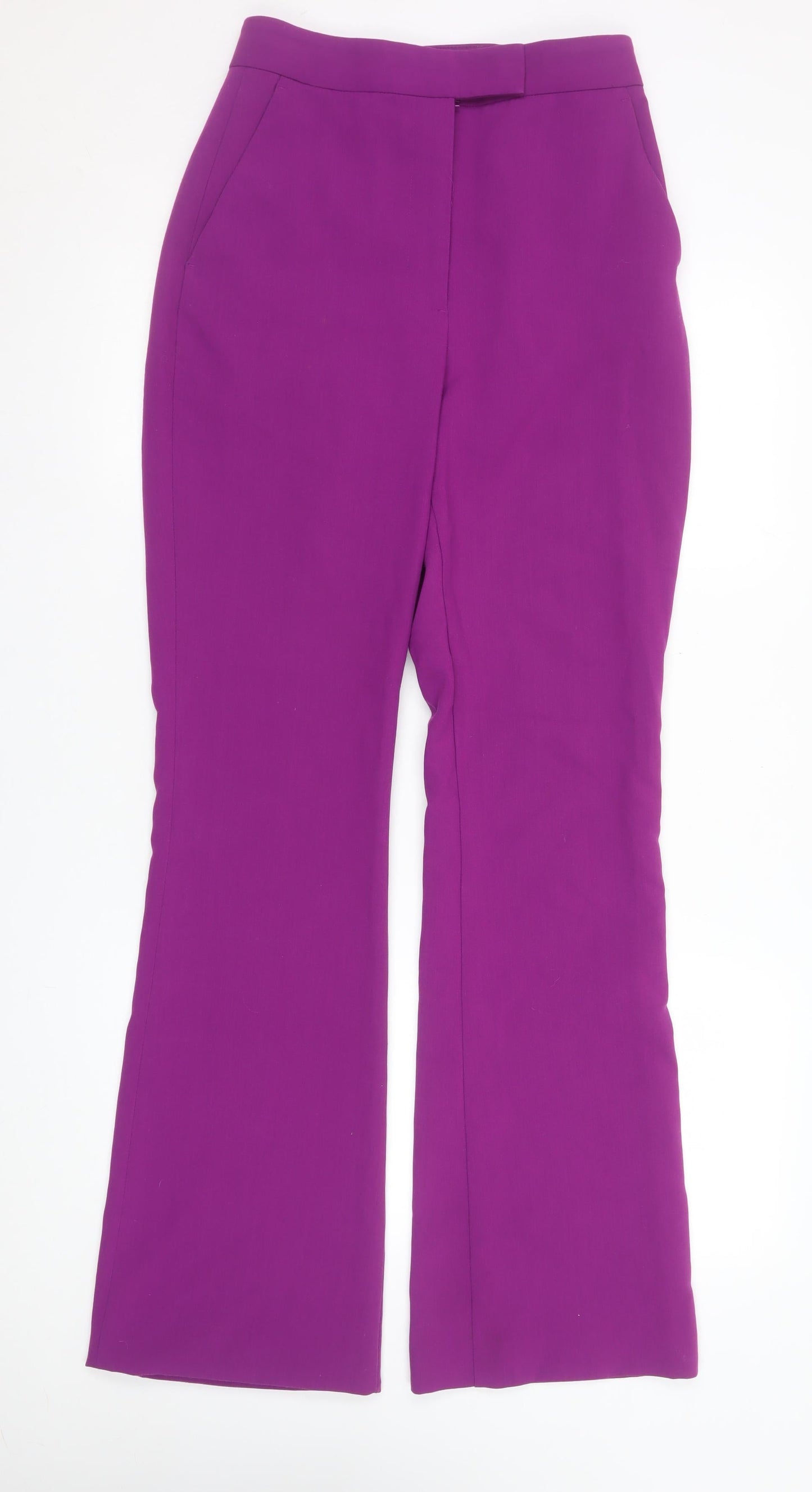 Womens UK Size S Zara Slim Fit Business Casual Purple Trousers