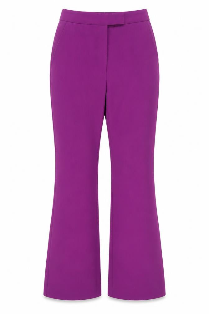 Womens UK Size S Zara Slim Fit Business Casual Purple Trousers