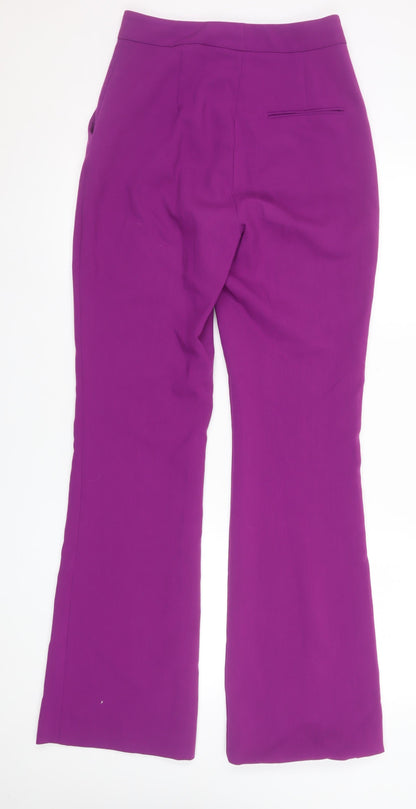 Womens UK Size S Zara Slim Fit Business Casual Purple Trousers