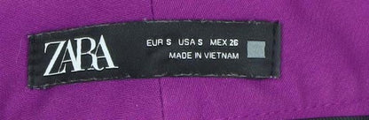Womens UK Size S Zara Slim Fit Business Casual Purple Trousers