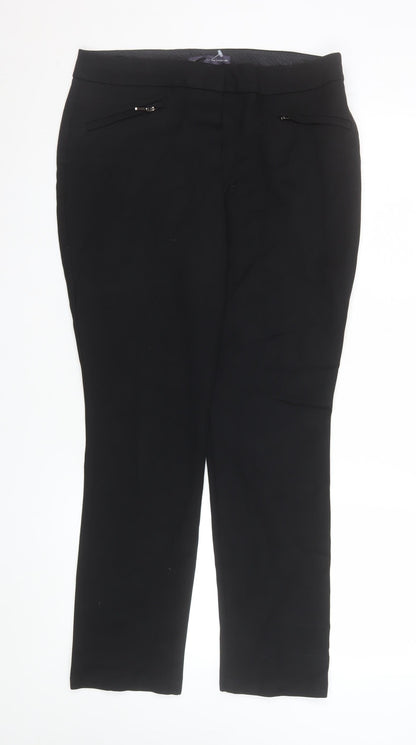 Womens UK Size 12 Marks and Spencer Slim Fit Business Casual Workwear Black Trou