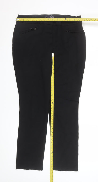 Womens UK Size 12 Marks and Spencer Slim Fit Business Casual Workwear Black Trou