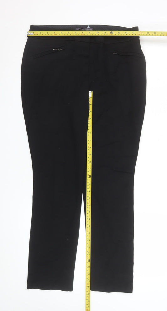 Womens UK Size 12 Marks and Spencer Slim Fit Business Casual Workwear Black Trou