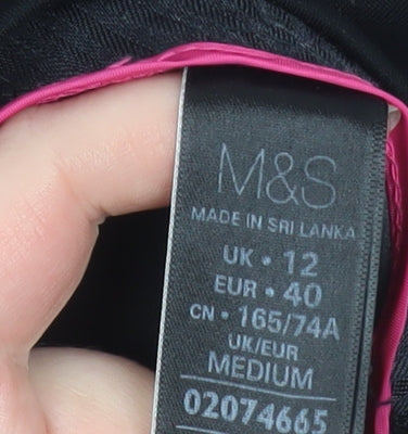 Womens UK Size 12 Marks and Spencer Slim Fit Business Casual Workwear Black Trou