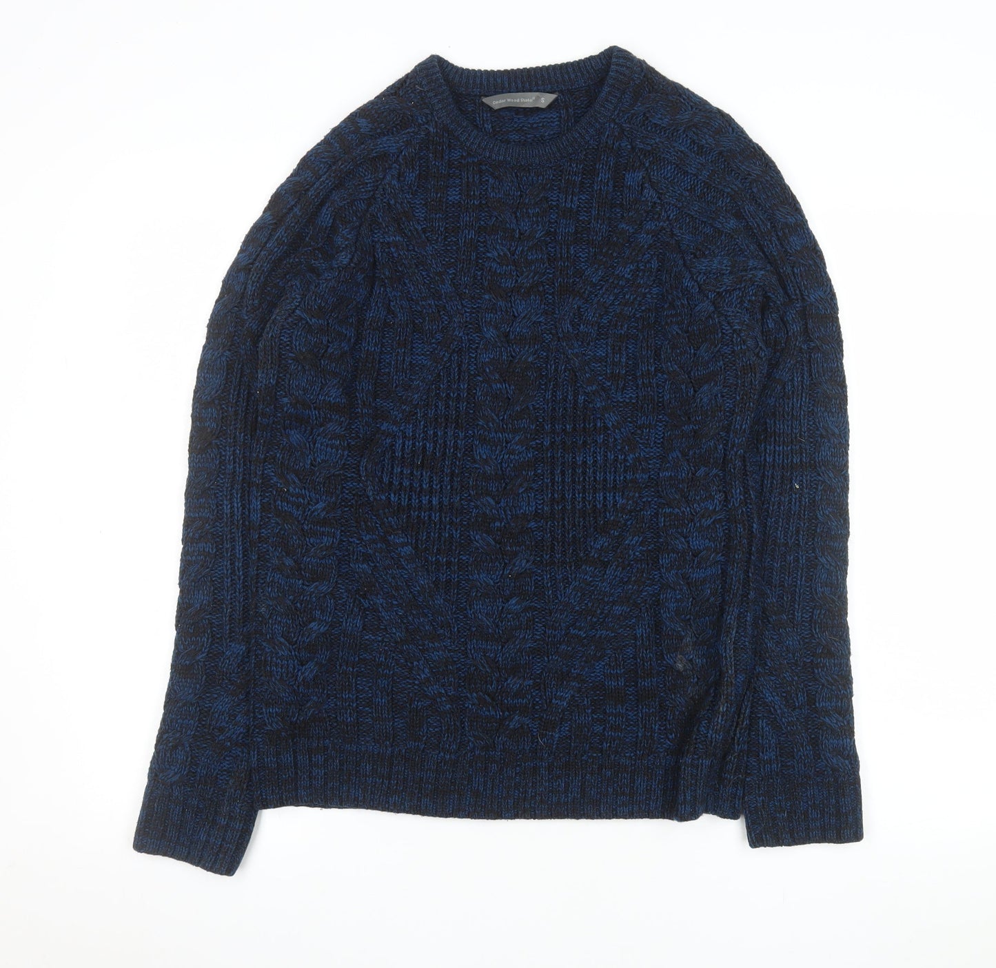 Mens UK Size S Cedar Wood State Blue Pullover Jumper