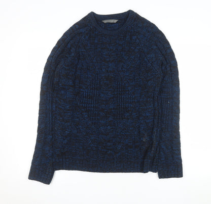 Mens UK Size S Cedar Wood State Blue Pullover Jumper