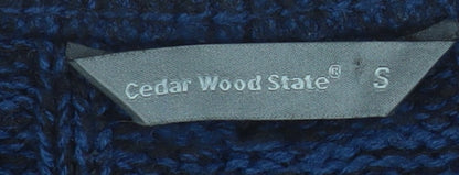 Mens UK Size S Cedar Wood State Blue Pullover Jumper