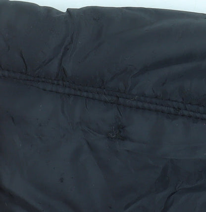 Womens UK Size L Diesel Black Biker Coat