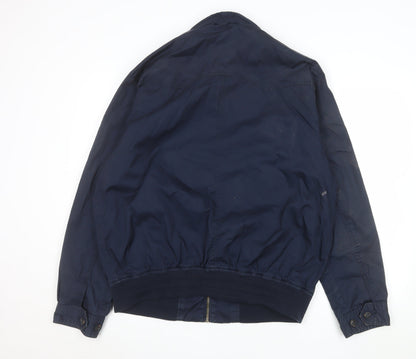 Red Herring Men's Blue Cotton Bomber Jacket Size L 46in Full Zip Casual