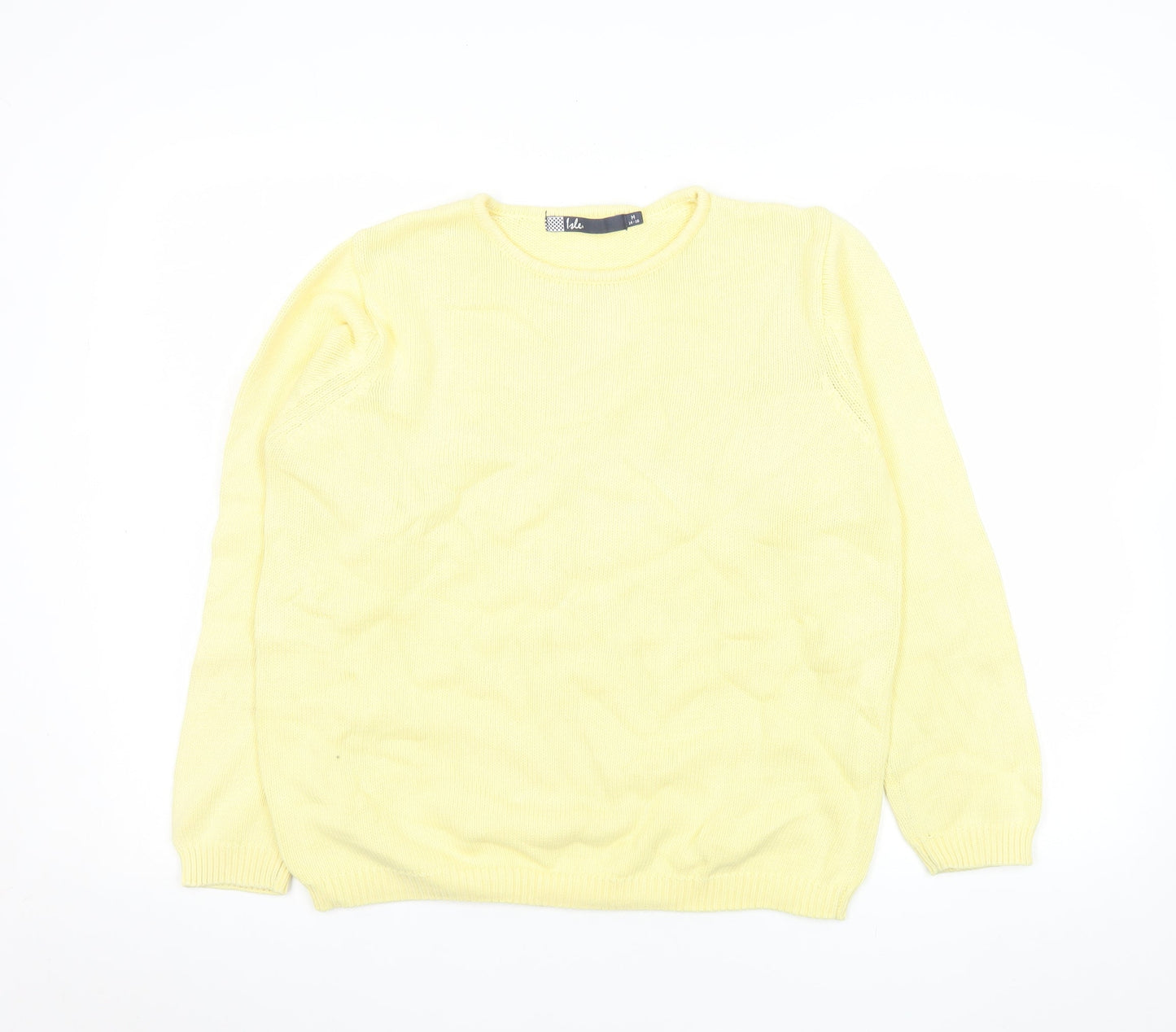 Womens UK Size M Isle Yellow Pullover Jumper