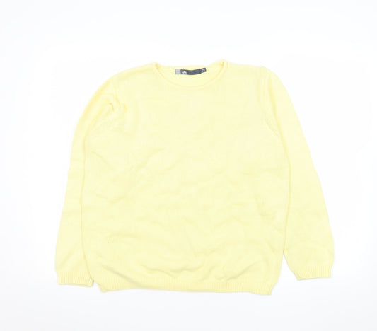 Womens UK Size M Isle Yellow Pullover Jumper