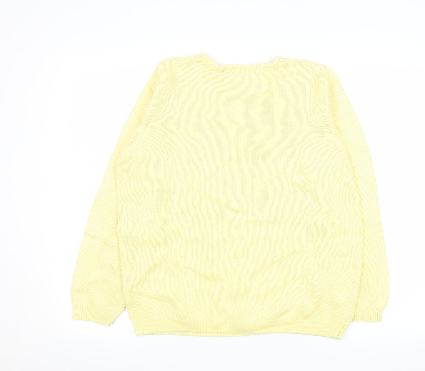 Womens UK Size M Isle Yellow Pullover Jumper