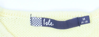 Womens UK Size M Isle Yellow Pullover Jumper