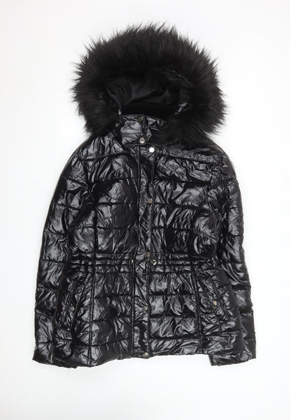 Womens UK Size 18 New Look Black Puffer Jacket