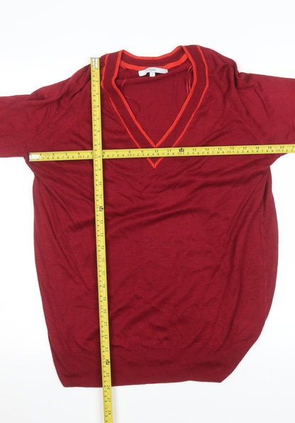 Mens UK Size M NEXT Red Pullover Jumper