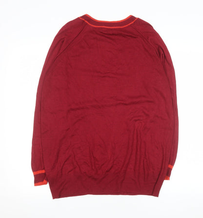 Mens UK Size M NEXT Red Pullover Jumper