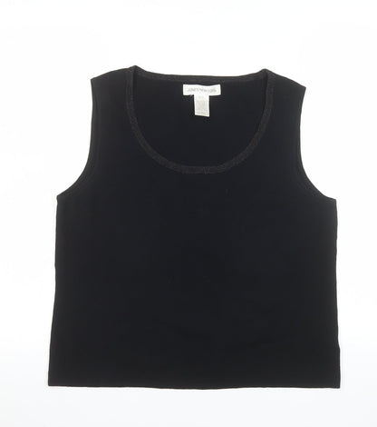Jones New York Women's Black Tank Top Sleeveless Knit Rayon L