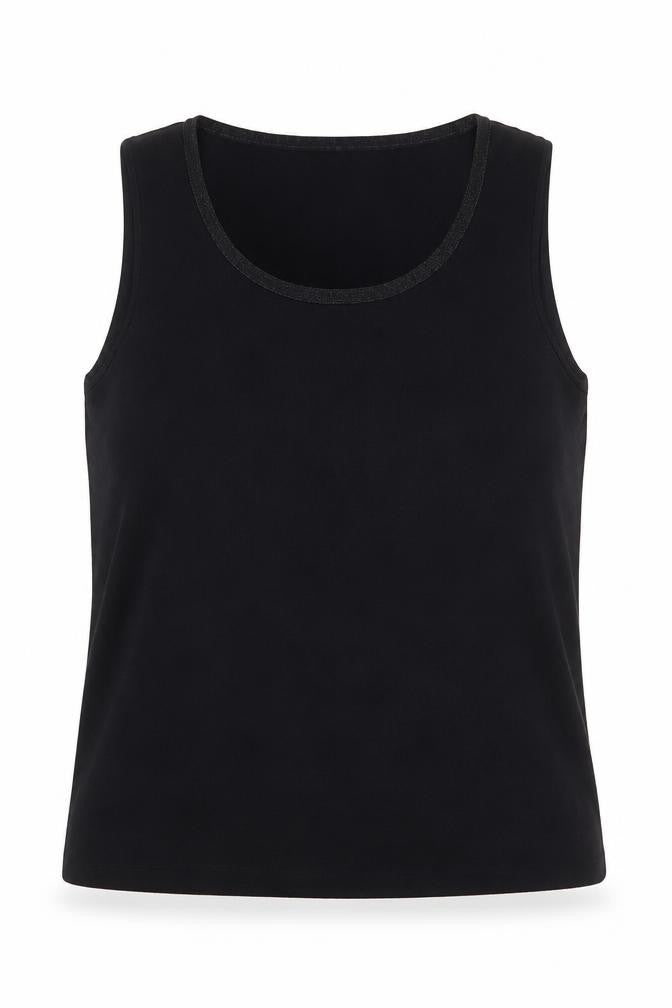 Jones New York Women's Black Tank Top Sleeveless Knit Rayon L