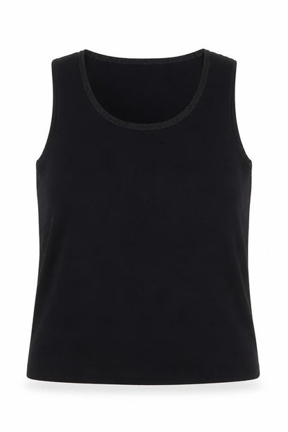 Jones New York Women's Black Tank Top Sleeveless Knit Rayon L