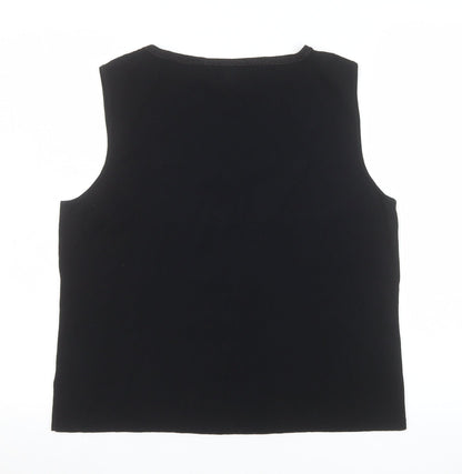 Jones New York Women's Black Tank Top Sleeveless Knit Rayon L