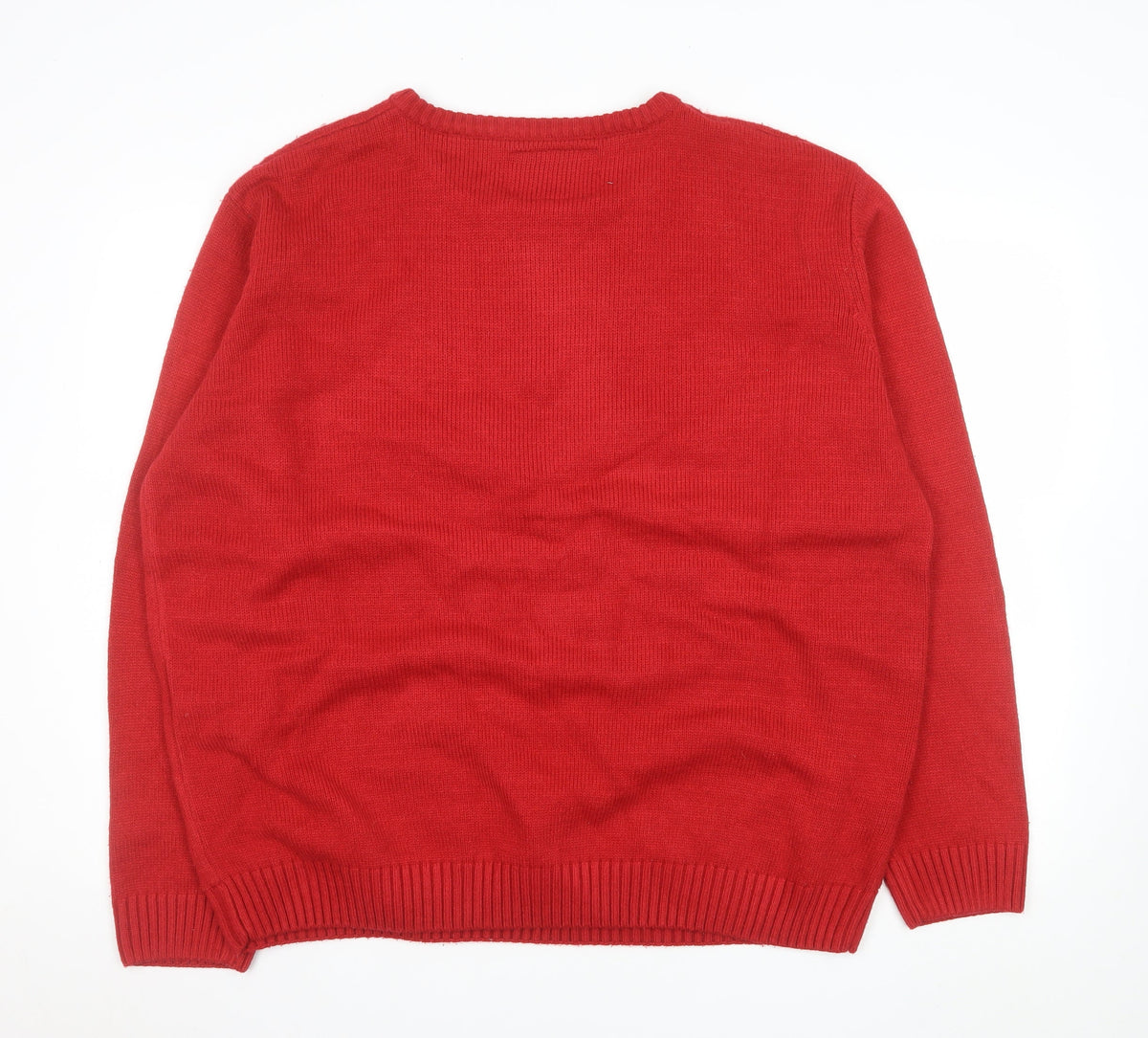 Mens UK Size 2XL Sandstone Red Pullover Jumper