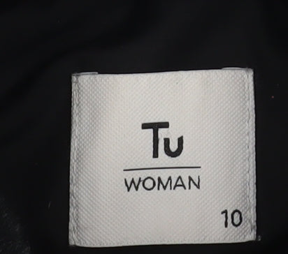 Womens UK Size 10 TU Black Puffer Jacket