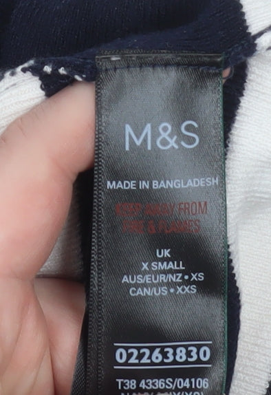 Womens UK Size XS Marks and Spencer Blue Pullover Jumper