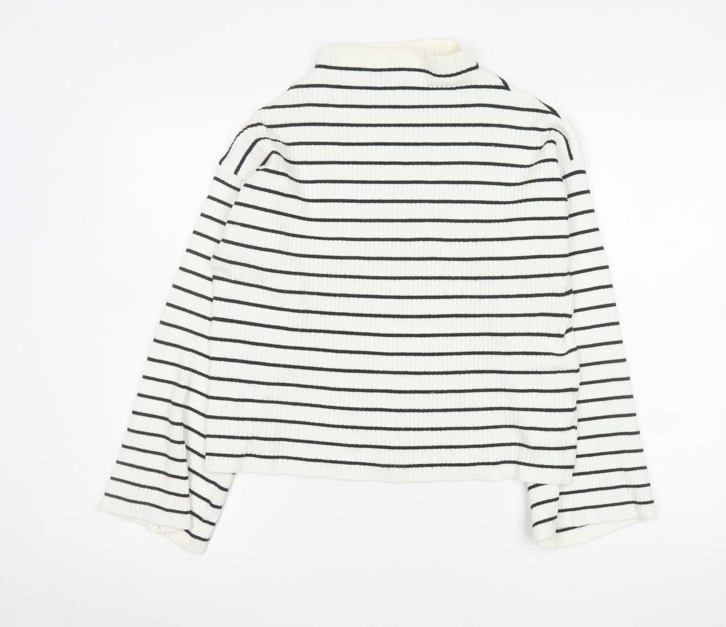 Womens UK Size 8 Topshop White Basic T-Shirt