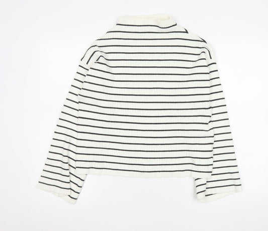 Womens UK Size 8 Topshop White Basic T-Shirt