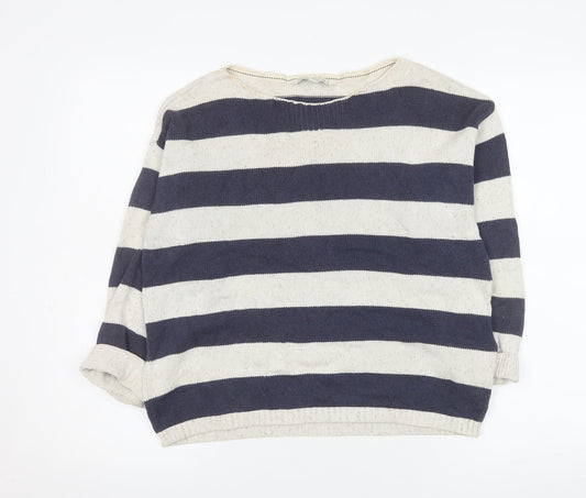 Womens UK Size 12 Fat Face Blue Pullover Jumper