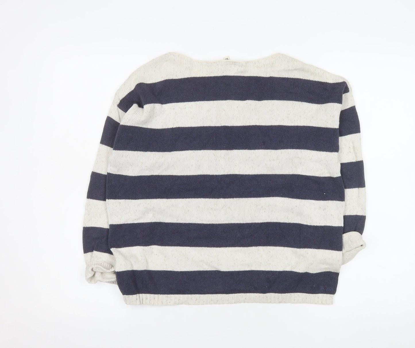 Womens UK Size 12 Fat Face Blue Pullover Jumper