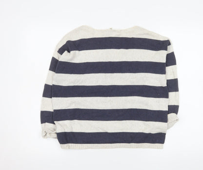Womens UK Size 12 Fat Face Blue Pullover Jumper
