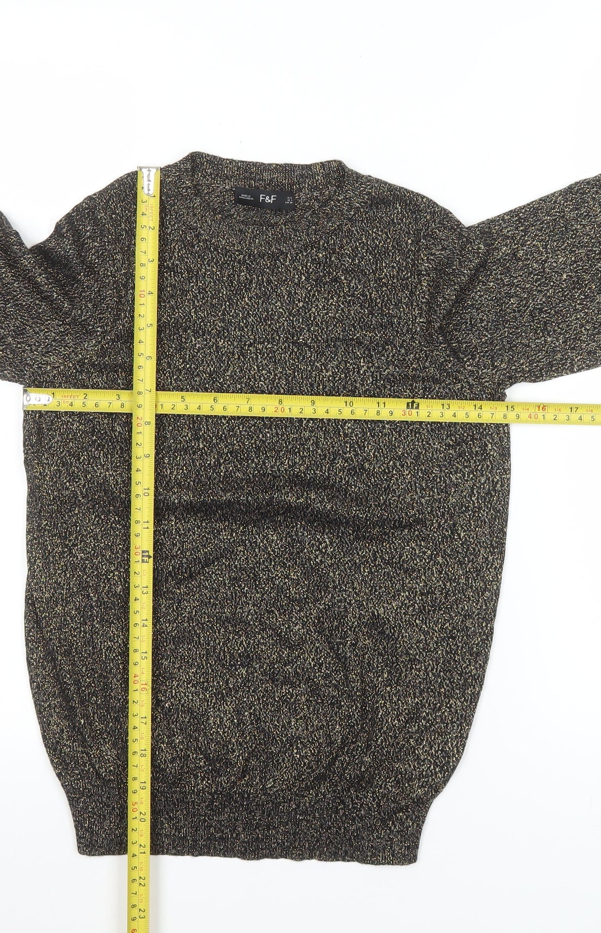 Womens UK Size 10 F&F Black Basic Blouse