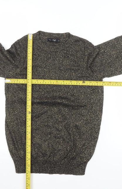 Womens UK Size 10 F&F Black Basic Blouse