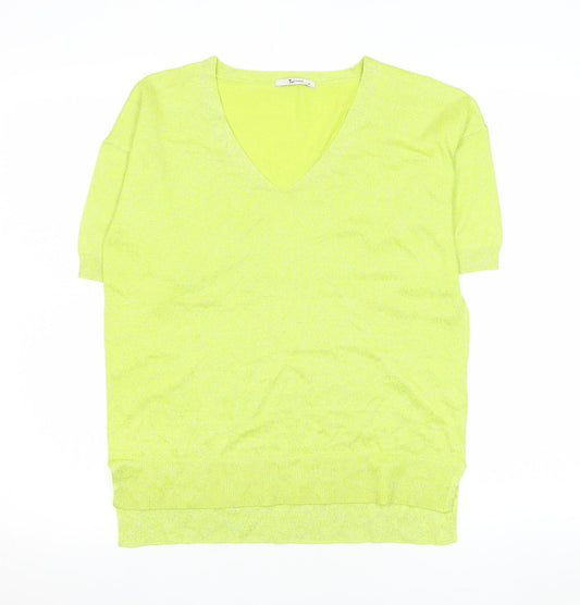 Womens UK Size 10 TU Yellow Basic T-Shirt