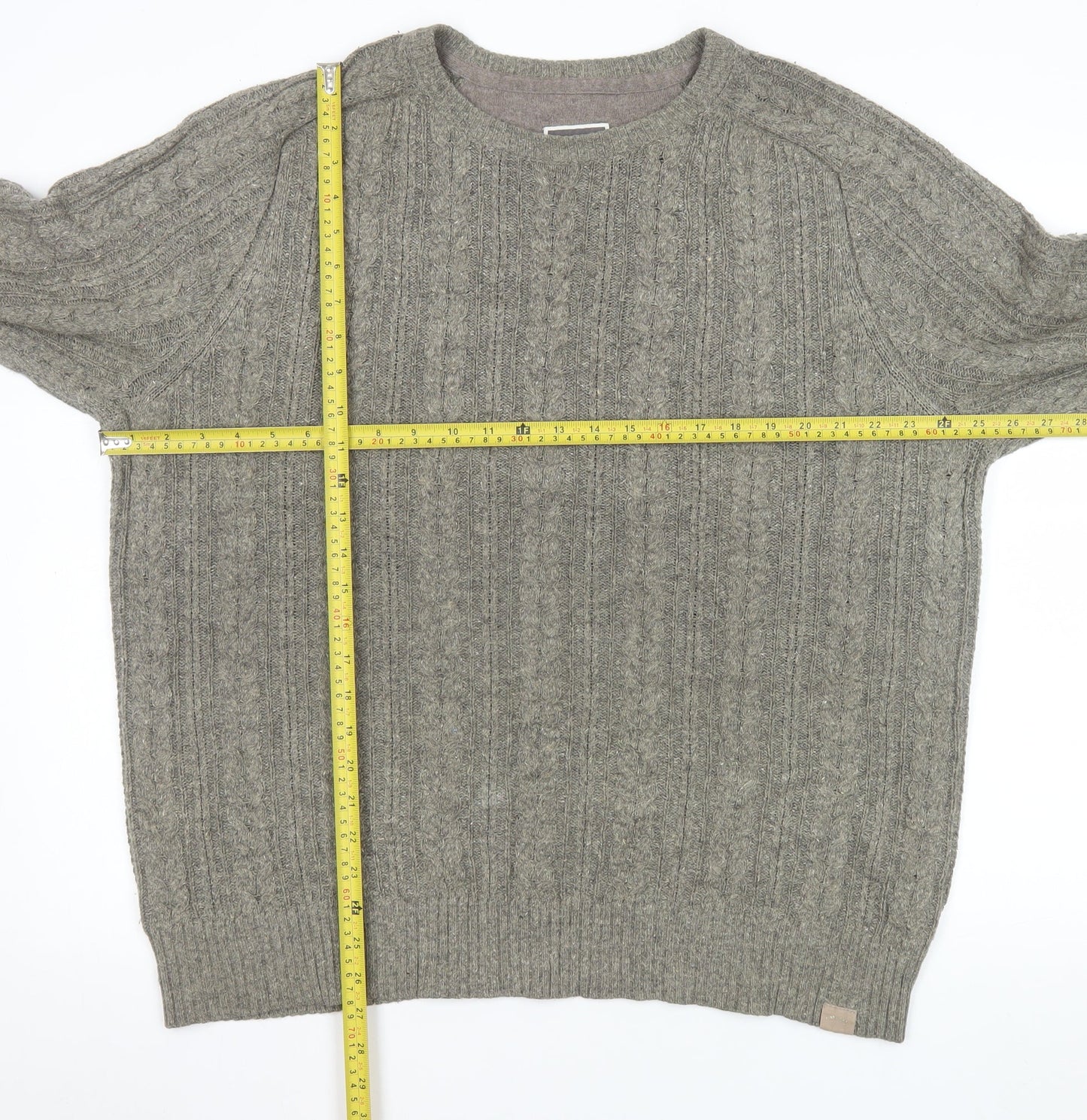 Mens UK Size L FatFace Grey Pullover Jumper
